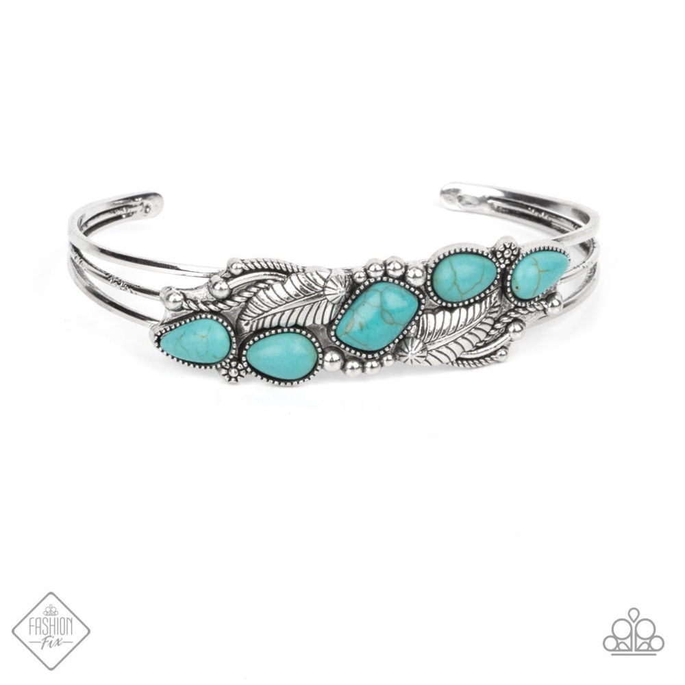 Cottage Living Blue Cuff Bracelet